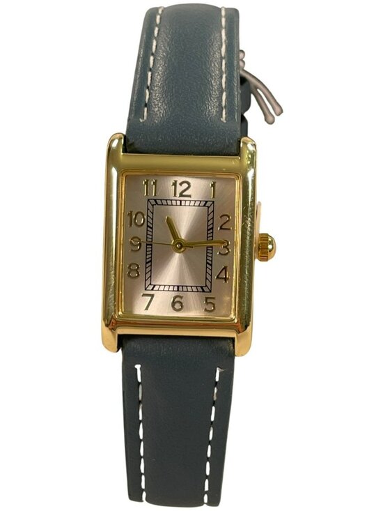 Time and Tru Accessories - Time And Tru Gold-Tone Square Watch Blue Synthetic Strap Women's O/S BOXED NEW